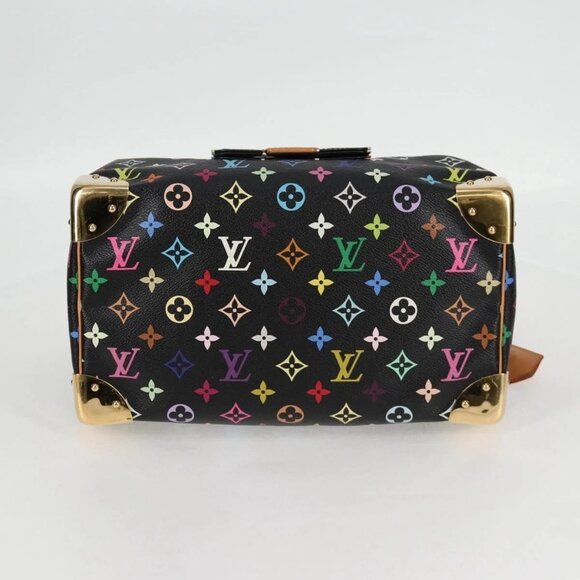 LOUIS VUITTON Monogram Multicolor Speedy 30 Hand Bag Black M92642 Auth 115220V - Picture 5 of 16